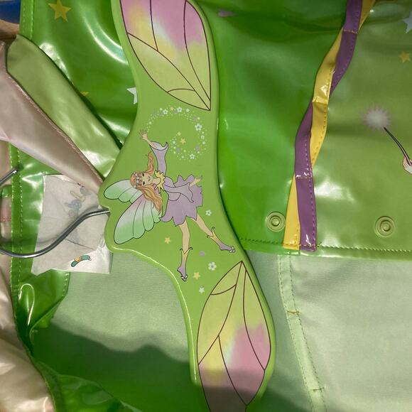 Kidorable Kid’s Green Fairy Rain Coat Snap Up Long Sleeve Hooded Raincoat Jacket - Picture 11 of 13
